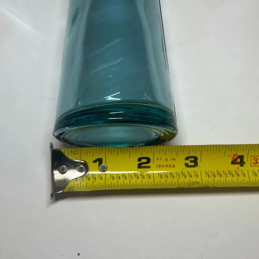 100% Recycled Glass Vase Handmade In Spain By Vidrios San Miguel Blue Bud 12”